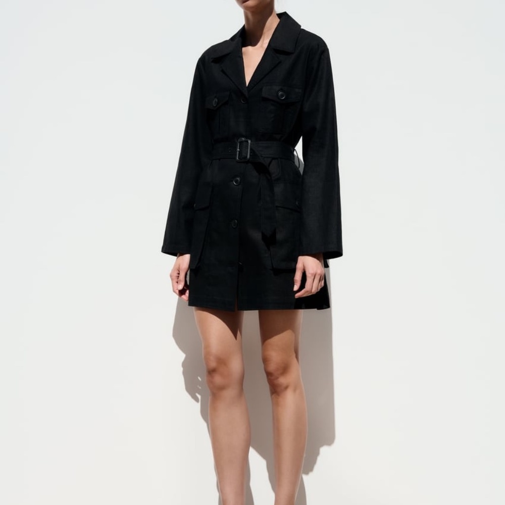 Zara Linen Blazer Dress